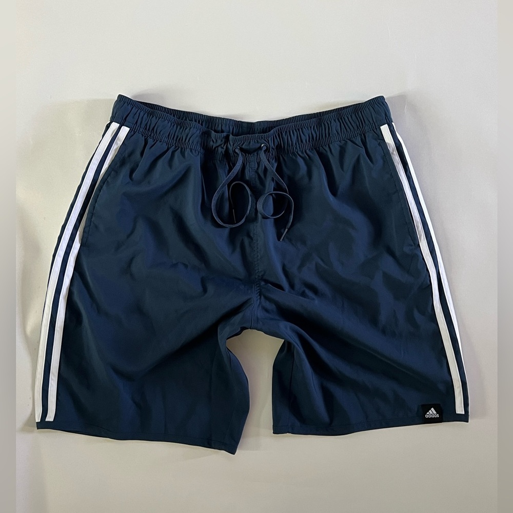 Adidas Navy Blue Athletic Shorts Large